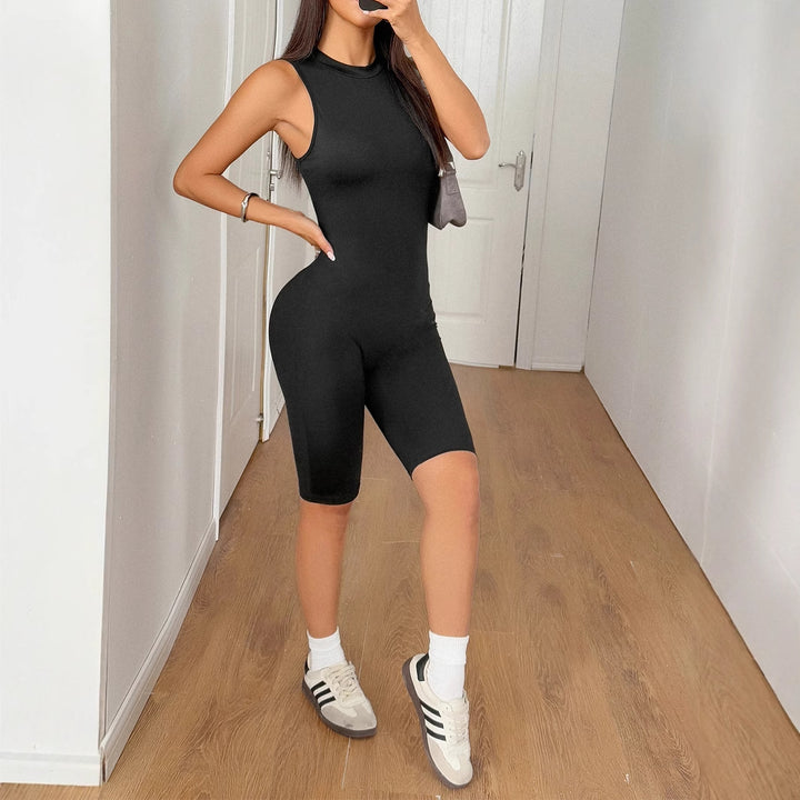 Dam Sportig Bodycon Endelager med hög krage Mirla-Eva Jonsson