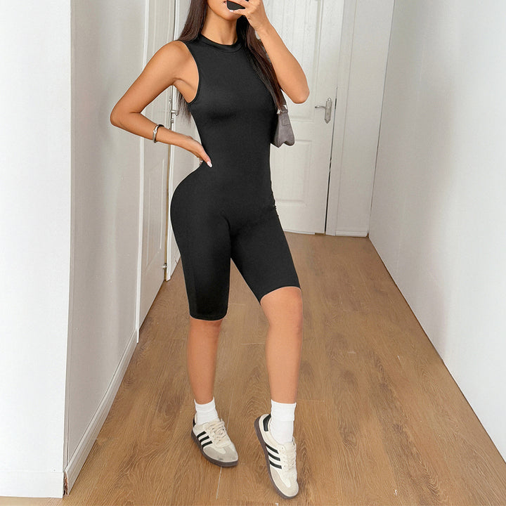 Dam Sportig Bodycon Endelager med hög krage Mirla-Eva Jonsson