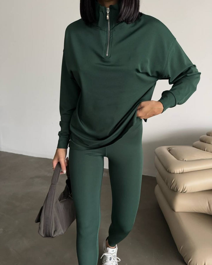 Dam Sportig Hoodie med Ståkrage Eva Jonsson-Eva Jonsson