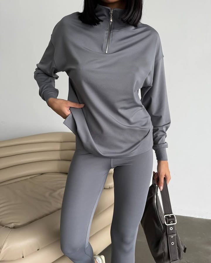 Dam Sportig Hoodie med Ståkrage Eva Jonsson-Eva Jonsson