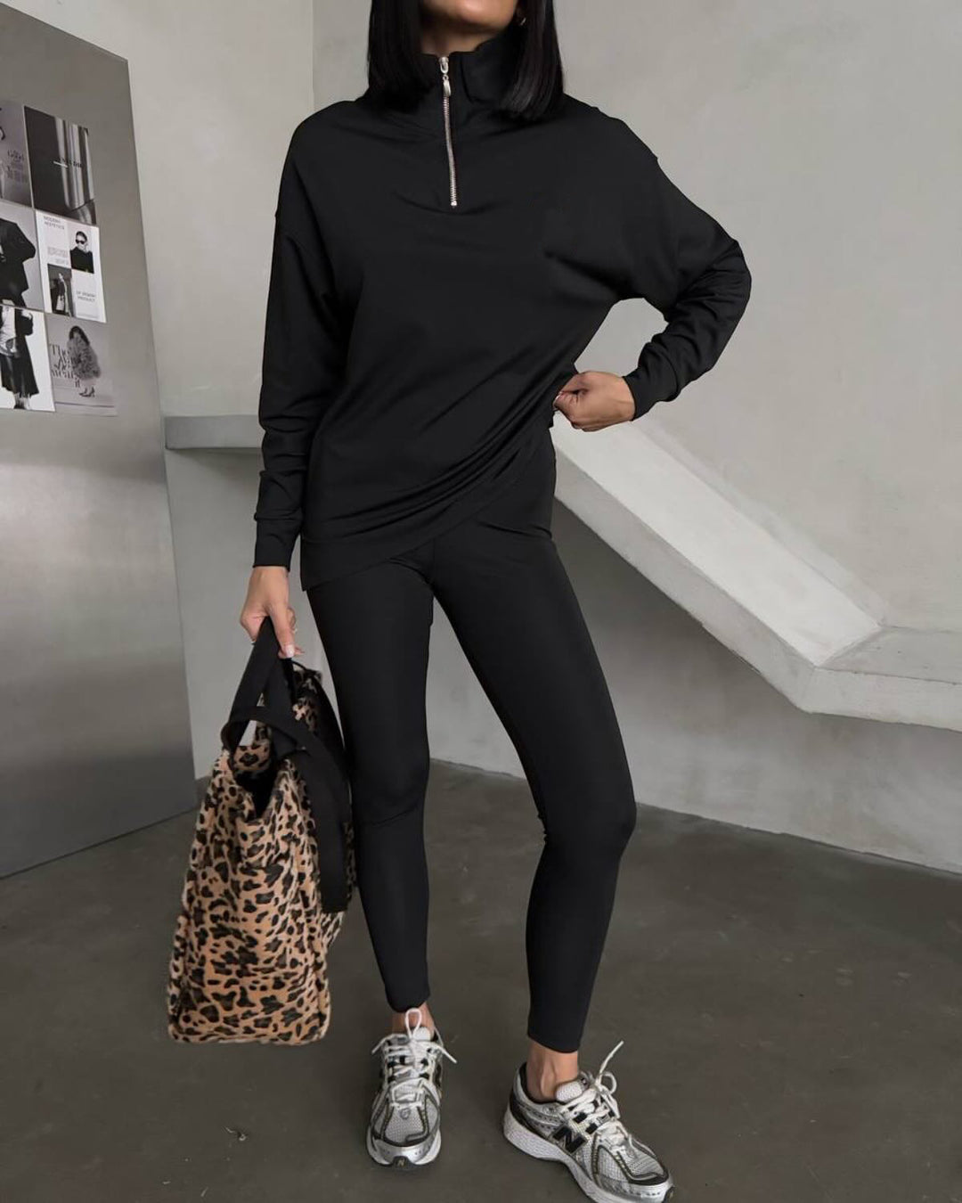 Dam Sportig Hoodie med Ståkrage Eva Jonsson-Eva Jonsson