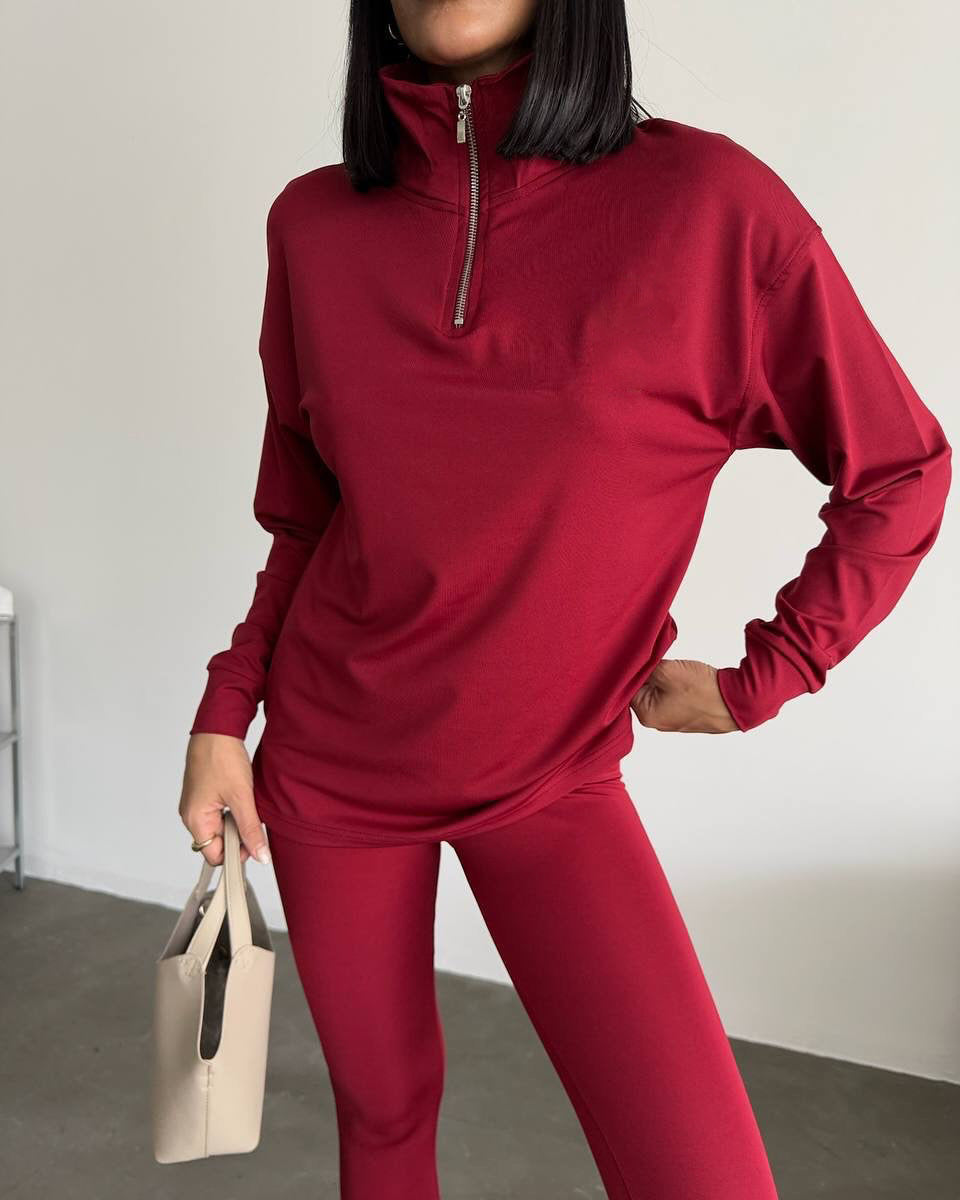 Dam Sportig Hoodie med Ståkrage Eva Jonsson-Eva Jonsson