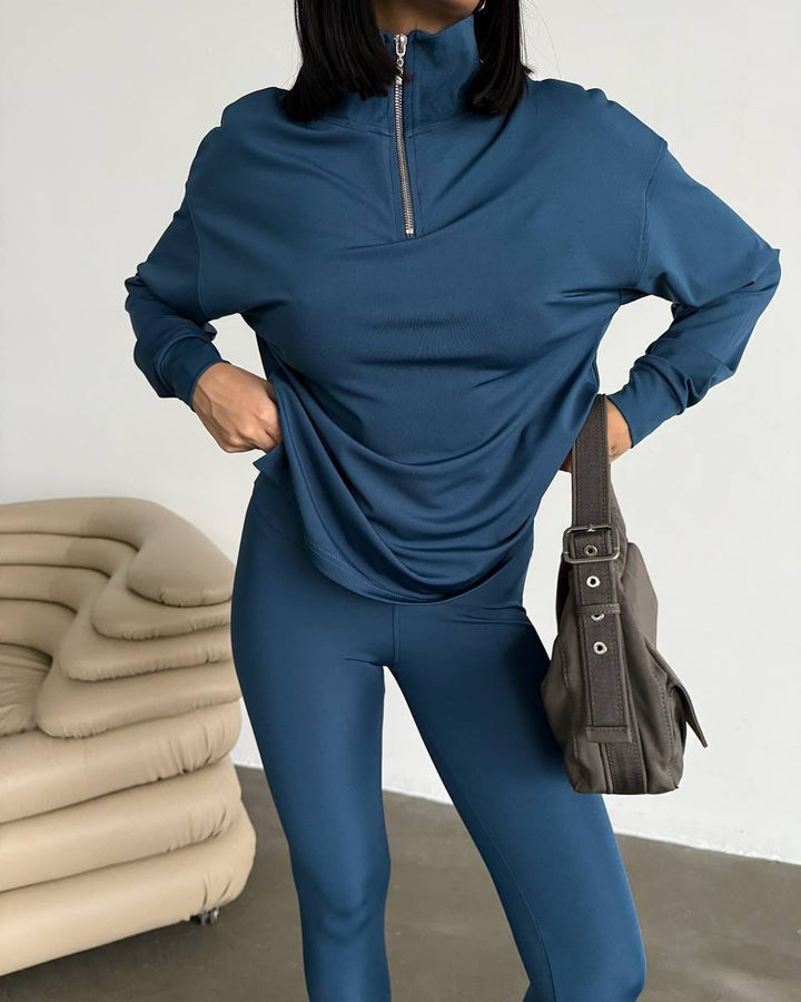 Dam Sportig Hoodie med Ståkrage Eva Jonsson-Eva Jonsson