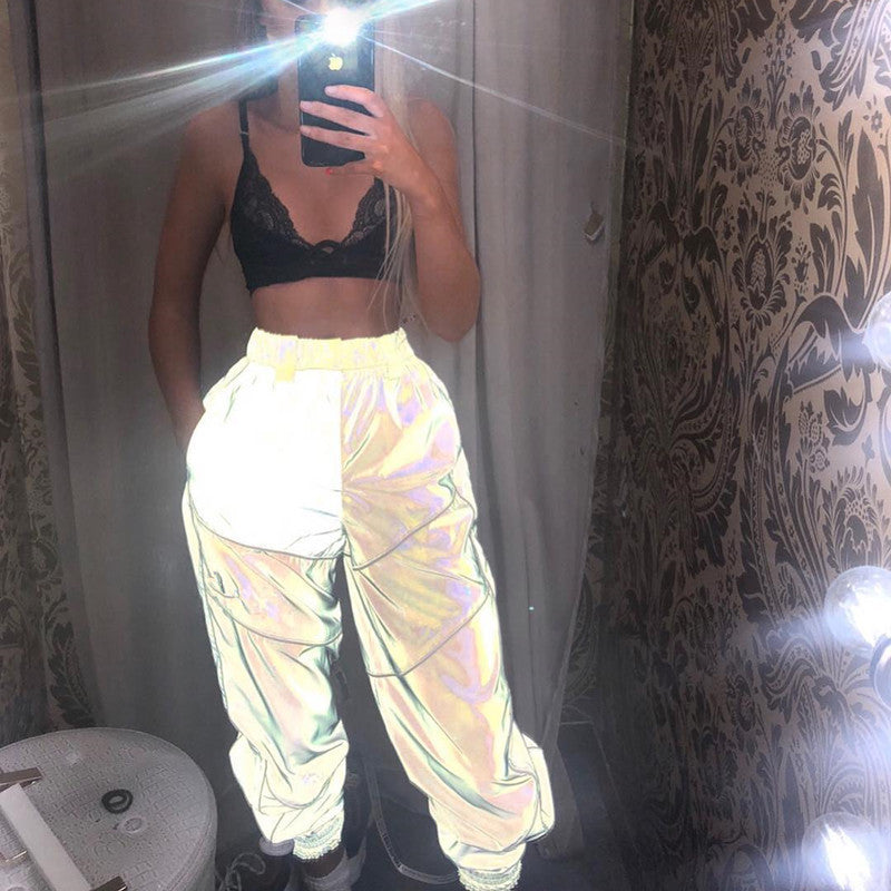 Dam Sportig Joggingbyxor med elastisk midja och moderna kontrastsömmar Mirla-Eva Jonsson