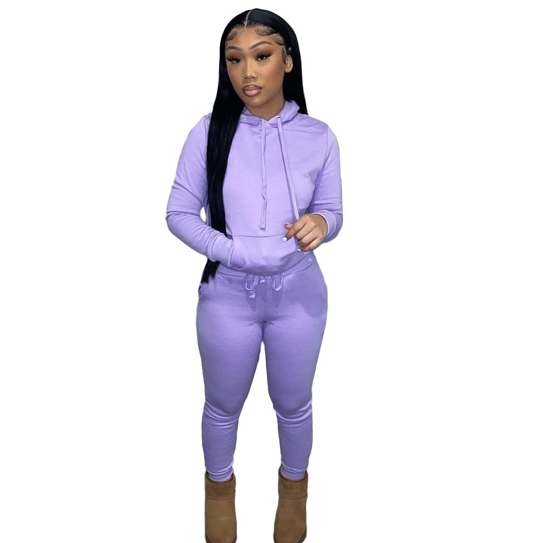 Dam Sportig Joggingdress med hood och elastisk midja Mirla-Eva Jonsson