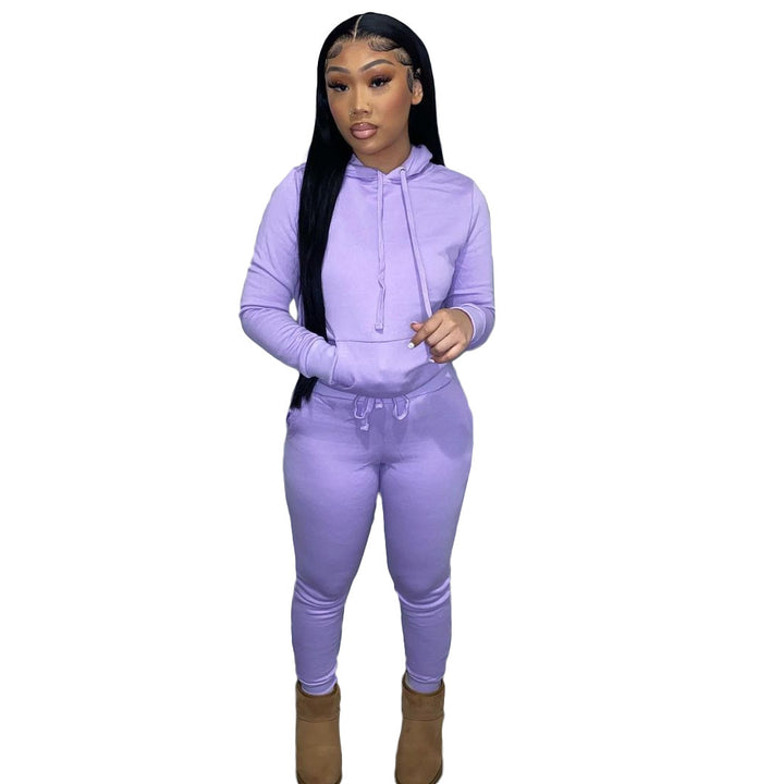 Dam Sportig Joggingdress med hood och elastisk midja Mirla-Eva Jonsson