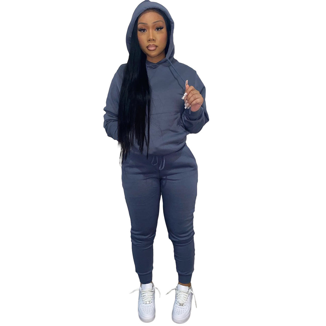 Dam Sportig Joggingdress med hood och elastisk midja Mirla-Eva Jonsson
