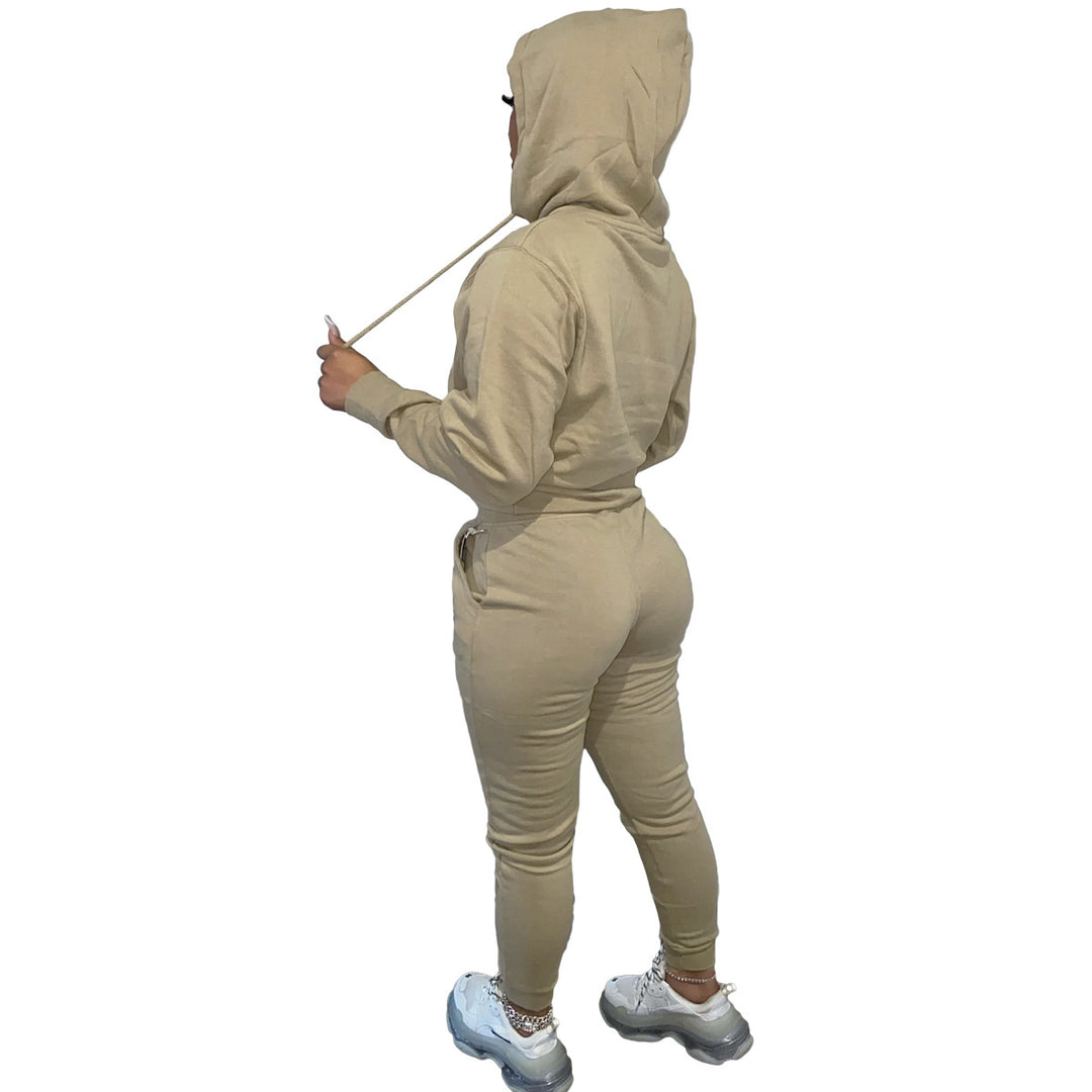 Dam Sportig Joggingdress med hood och elastisk midja Mirla-Eva Jonsson
