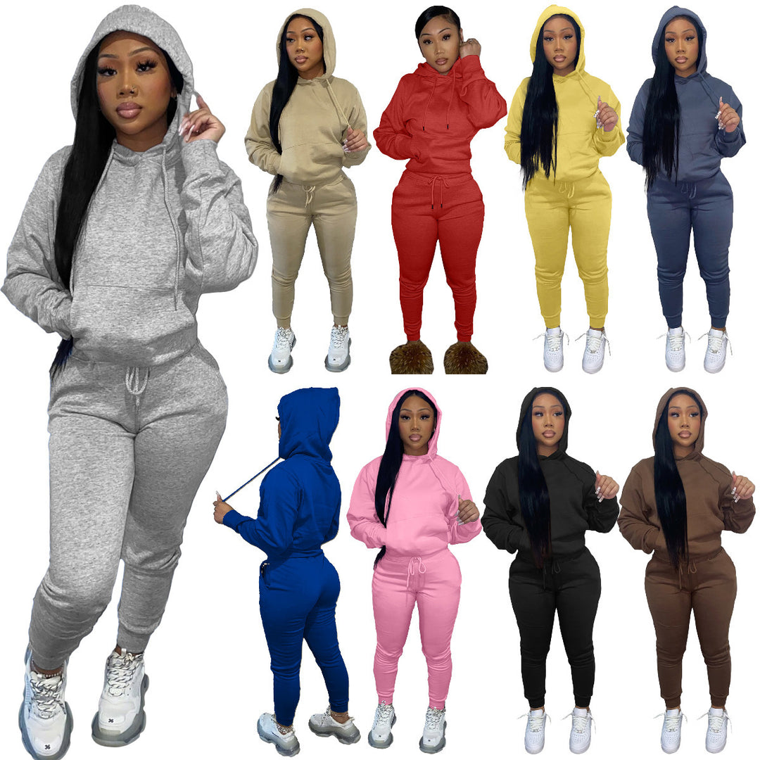 Dam Sportig Joggingdress med hood och elastisk midja Mirla-Eva Jonsson