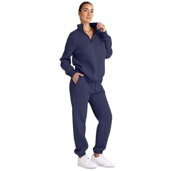 Dam Sportig tröja med hög krage och joggingbyxor Set Mirla-Eva Jonsson
