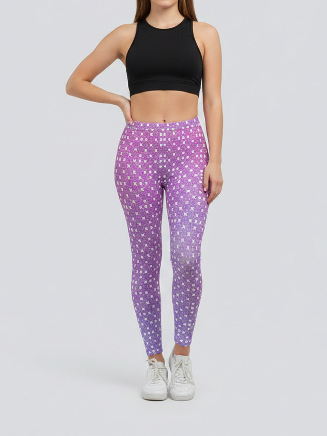 Dam Sportleggings med stiligt stjärn-design och hög midja Mirla-Eva Jonsson