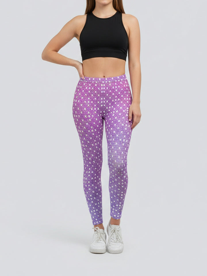 Dam Sportleggings med stiligt stjärn-design och hög midja Mirla-Eva Jonsson