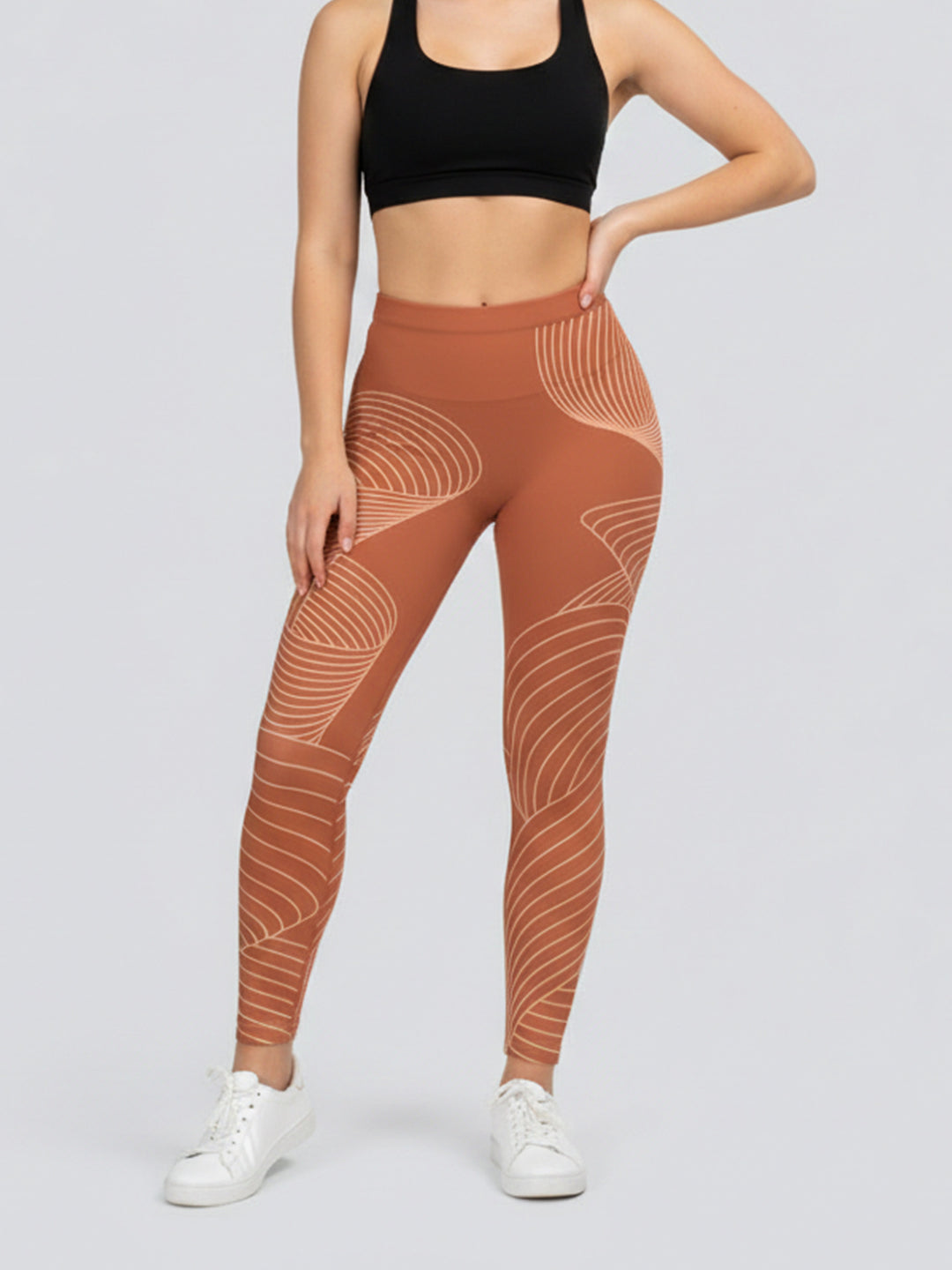 Dam Sportleggings med stiligt stjärn-design och hög midja Mirla-Eva Jonsson