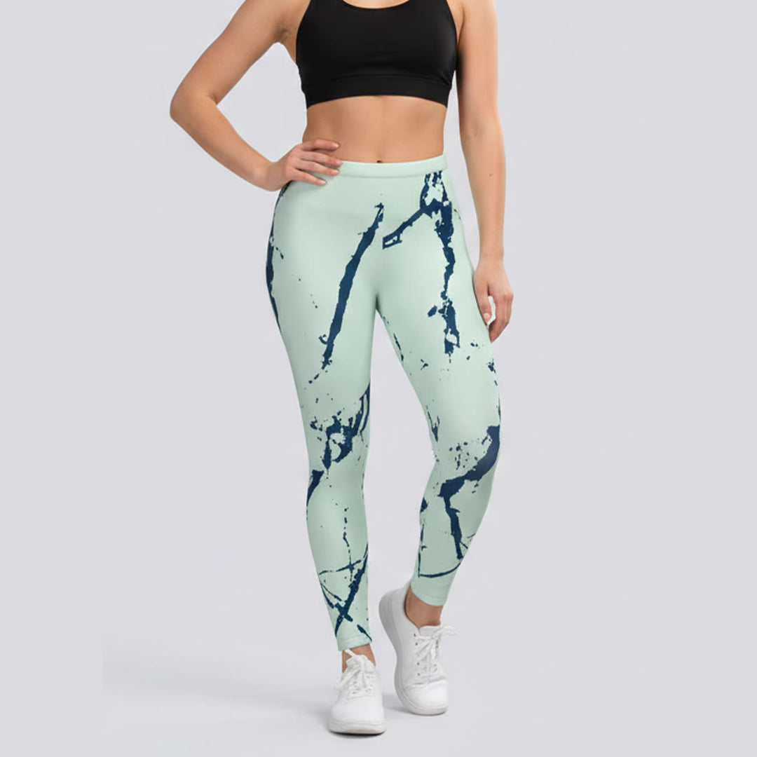 Dam Sportleggings med stiligt stjärn-design och hög midja Mirla-Eva Jonsson