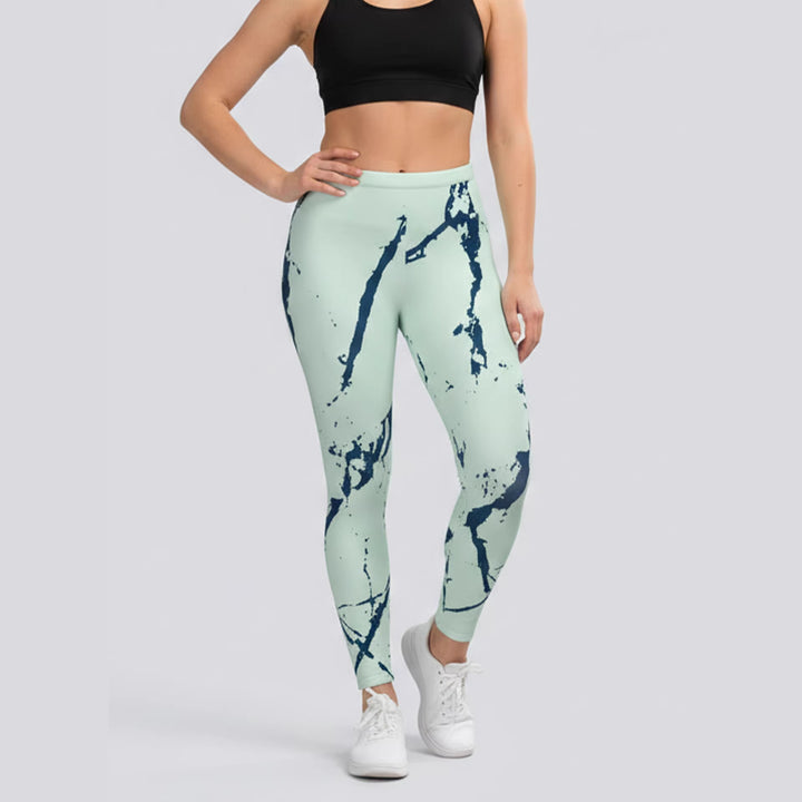 Dam Sportleggings med stiligt stjärn-design och hög midja Mirla-Eva Jonsson