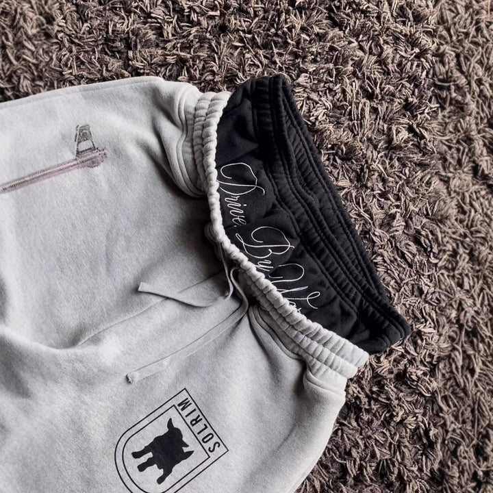 Dam Sweatpants med unik grafisk tryck och elastisk midja Mirla-Eva Jonsson