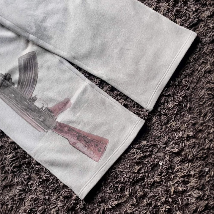 Dam Sweatpants med unik grafisk tryck och elastisk midja Mirla-Eva Jonsson