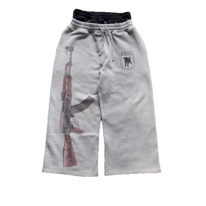 Dam Sweatpants med unik grafisk tryck och elastisk midja Mirla-Eva Jonsson