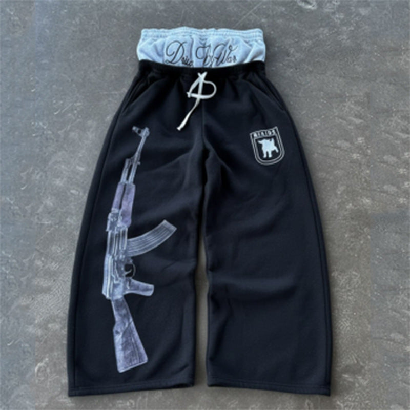 Dam Sweatpants med unik grafisk tryck och elastisk midja Mirla-Eva Jonsson