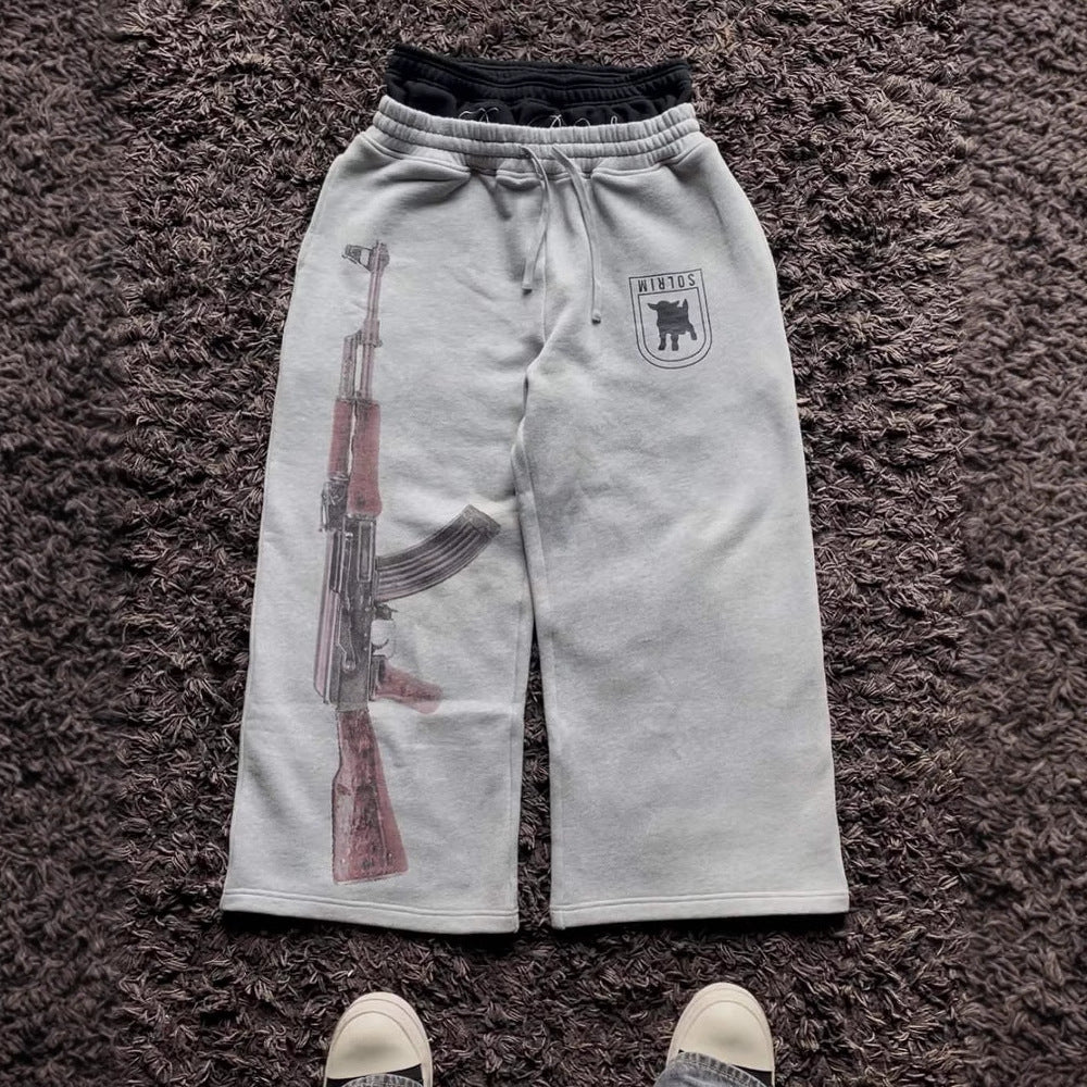Dam Sweatpants med unik grafisk tryck och elastisk midja Mirla-Eva Jonsson