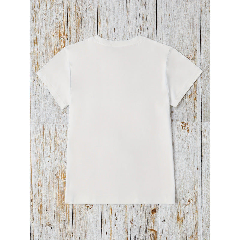 Dam T-shirt med Elegant Leopradtryck Slipsmotiv Mirla-Eva Jonsson