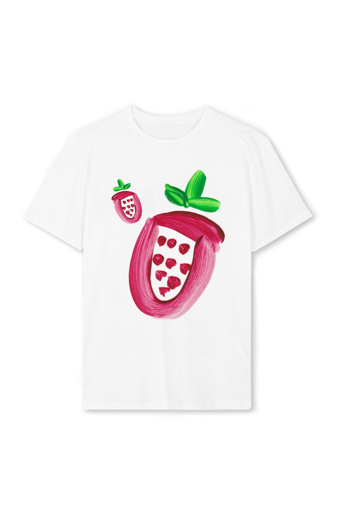 Dam T-shirt med färgglad motiv och kreativ design Mirla-Eva Jonsson