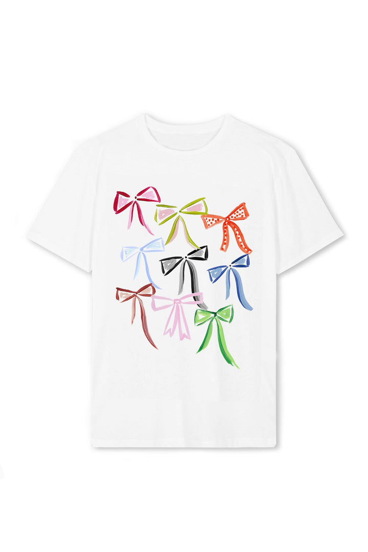 Dam T-shirt med färgglad motiv och kreativ design Mirla-Eva Jonsson