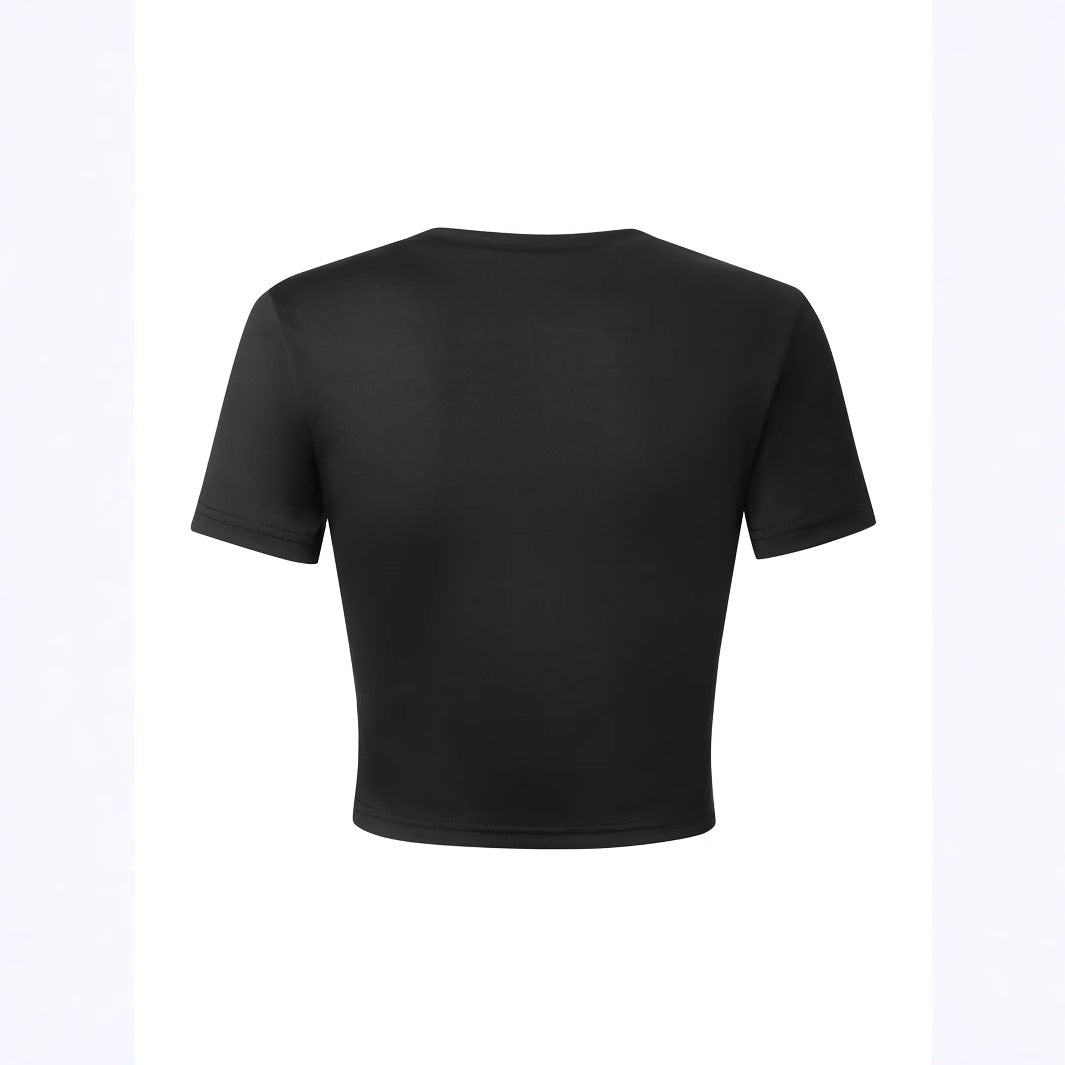 Dam T-shirt med glada körsbärmönster och högkvalitativt bomullsmaterial Mirla-Eva Jonsson