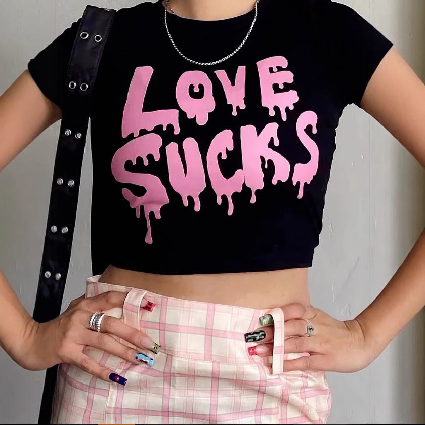 Dam T-shirt med kreativt nyckelhjärta-motiv och modern tryck Mirla-Eva Jonsson
