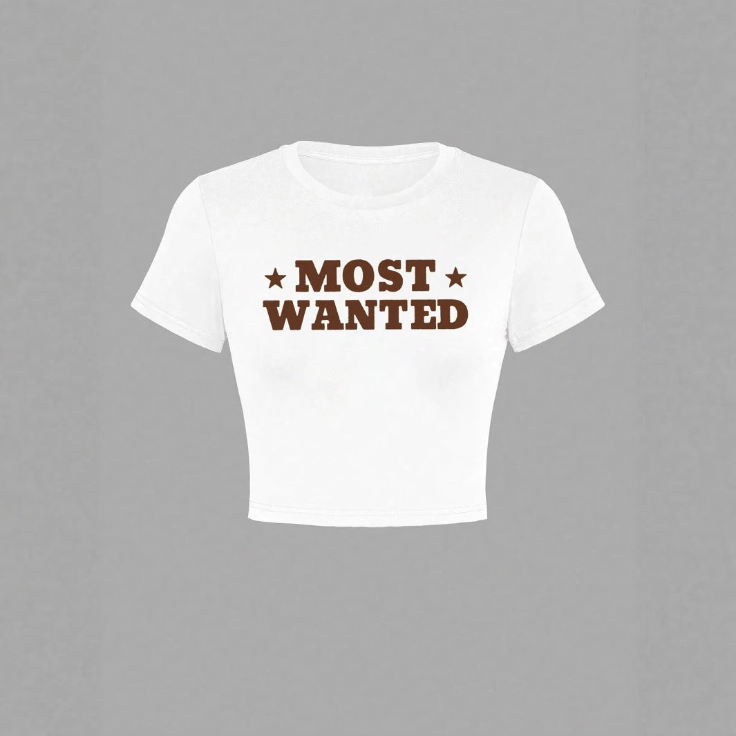 Dam T-shirt med kreativt statement-tryck Mirla-Eva Jonsson