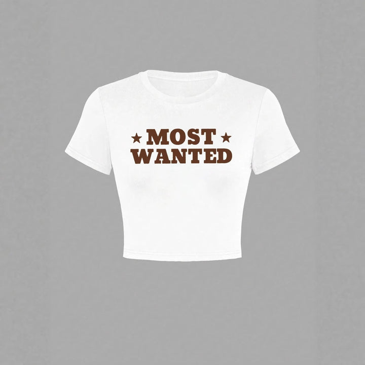 Dam T-shirt med kreativt statement-tryck Mirla-Eva Jonsson
