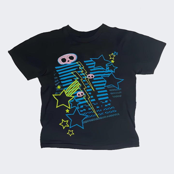 Dam T-shirt med livlig grafik och unik design Mirla-Eva Jonsson