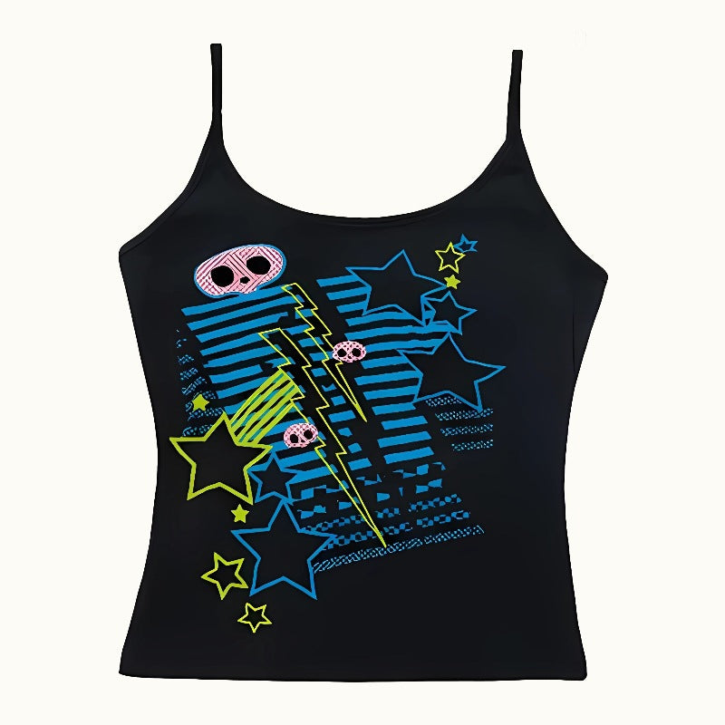 Dam T-shirt med livlig grafik och unik design Mirla-Eva Jonsson