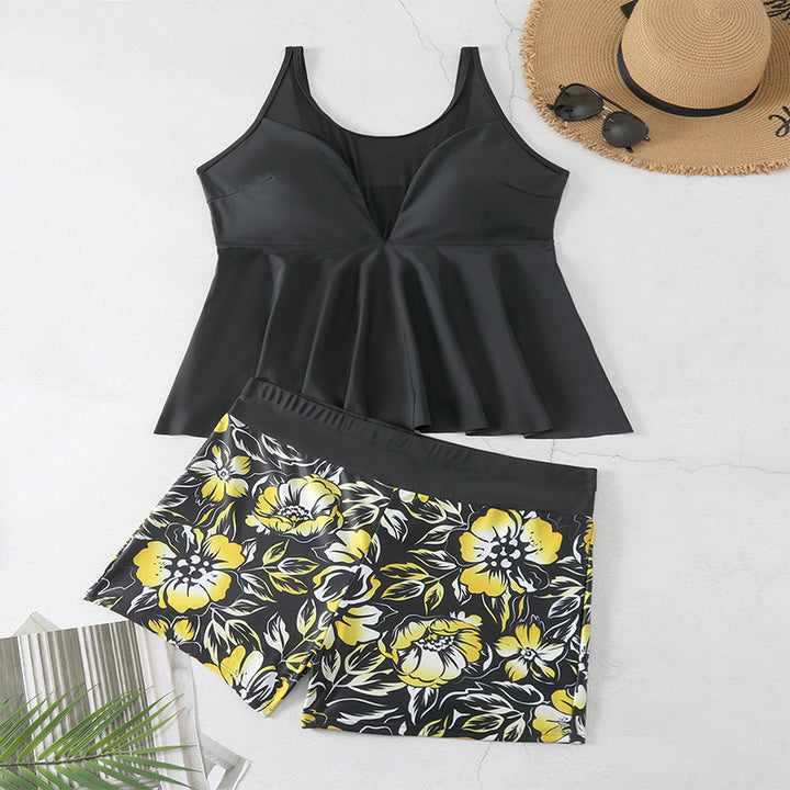 Dam Tankini med blommigt shorts-design Mirla-Eva Jonsson