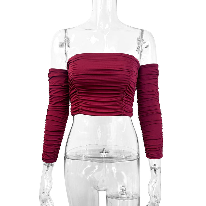 Dam Top med off-shoulder design och sofistikerad rynkning Mirla-Eva Jonsson