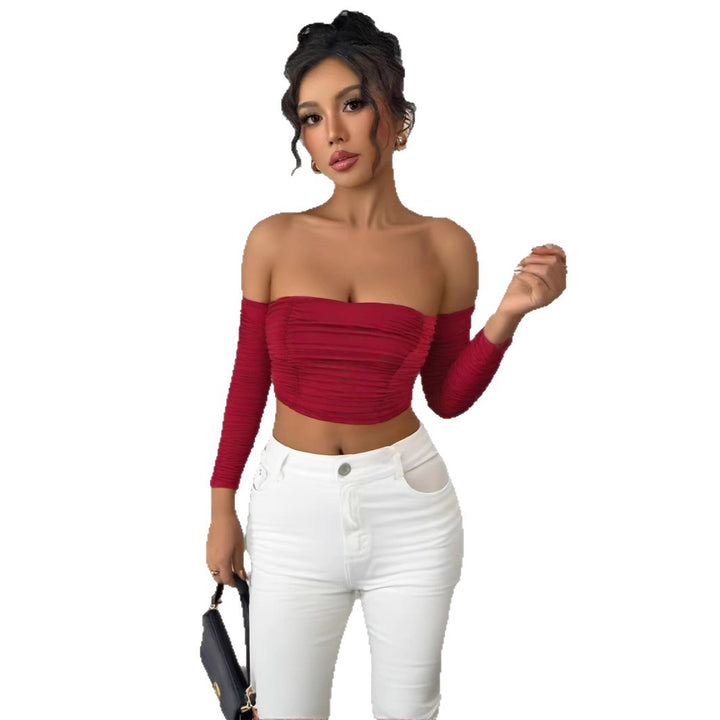 Dam Top med off-shoulder design och sofistikerad rynkning Mirla-Eva Jonsson