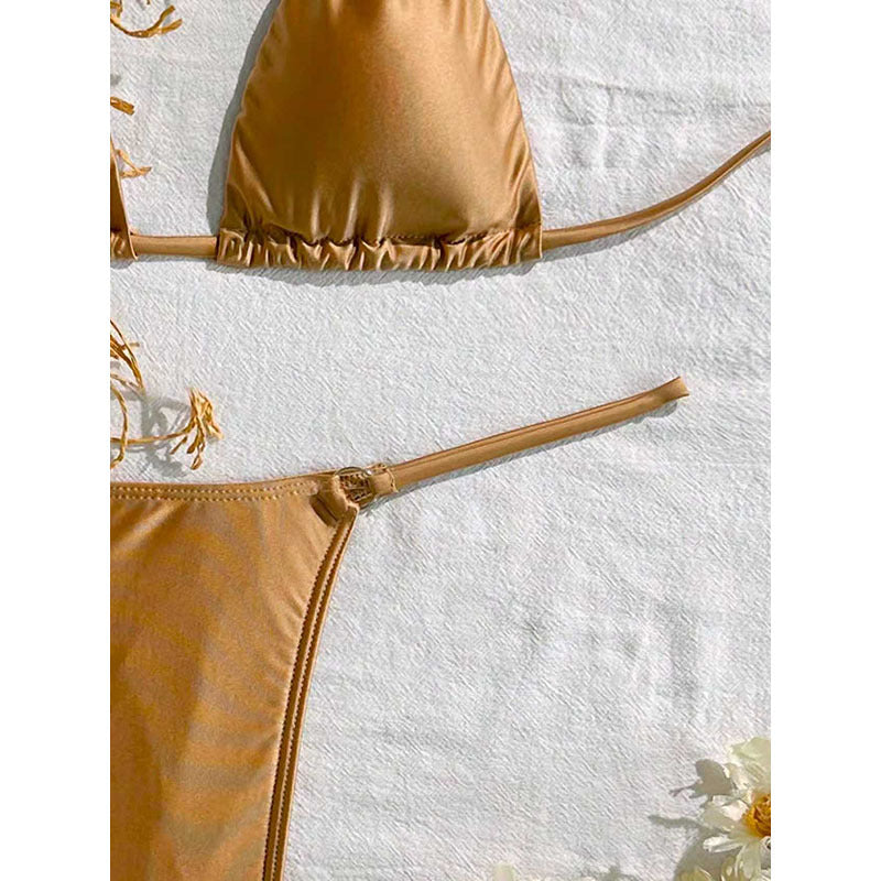 Dam Triangel-Bikini med fransigt detalj och högskuren passform Mirla-Eva Jonsson