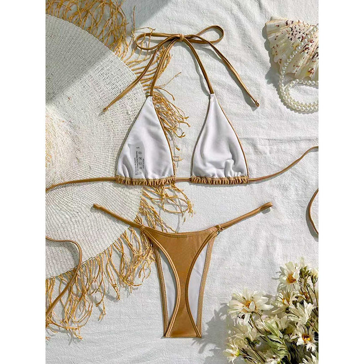 Dam Triangel-Bikini med fransigt detalj och högskuren passform Mirla-Eva Jonsson
