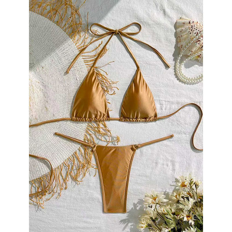 Dam Triangel-Bikini med fransigt detalj och högskuren passform Mirla-Eva Jonsson