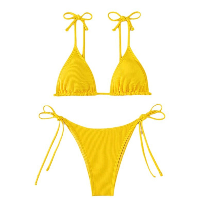 Dam Triangel-Bikini med justerbara axelband och hög benöppning Mirla-Eva Jonsson
