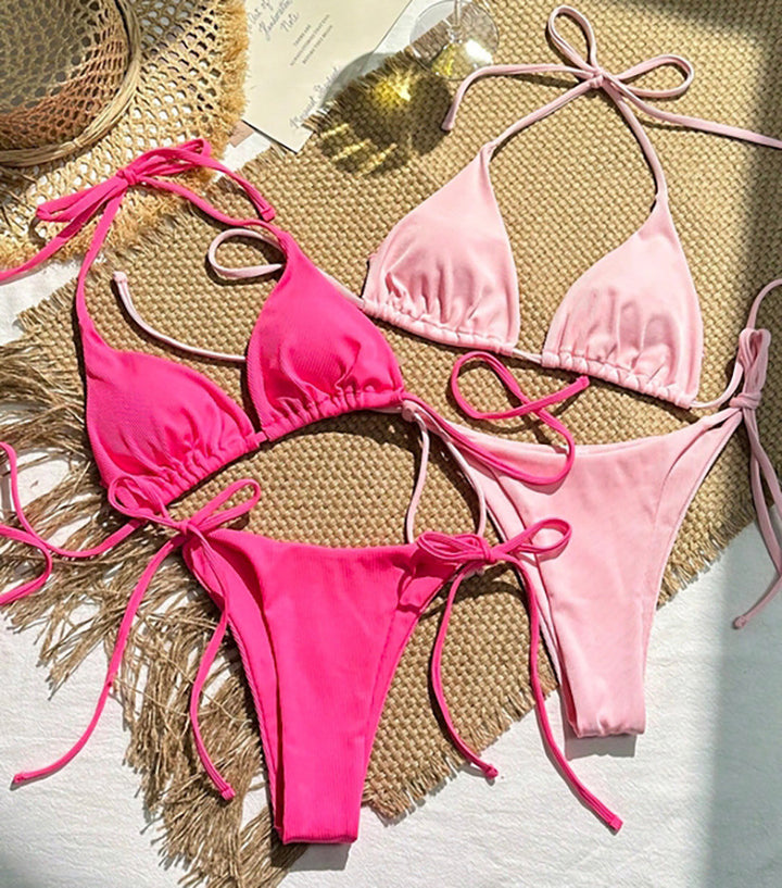 Dam Triangel-Bikini-set med justerbara band och vadderad Mirla-Eva Jonsson