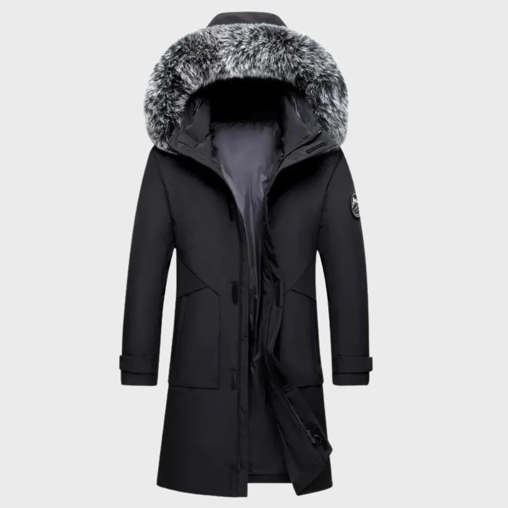 Dam Vadderad Parka i Polyester med Avtagbar Huva & Mjukt Konstpälsfoder | Mirla-Eva Jonsson