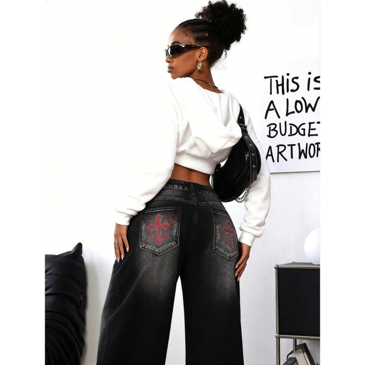 Dam Wide Jeans in Urban Style with Exclusive Design Mirla-Eva Jonsson