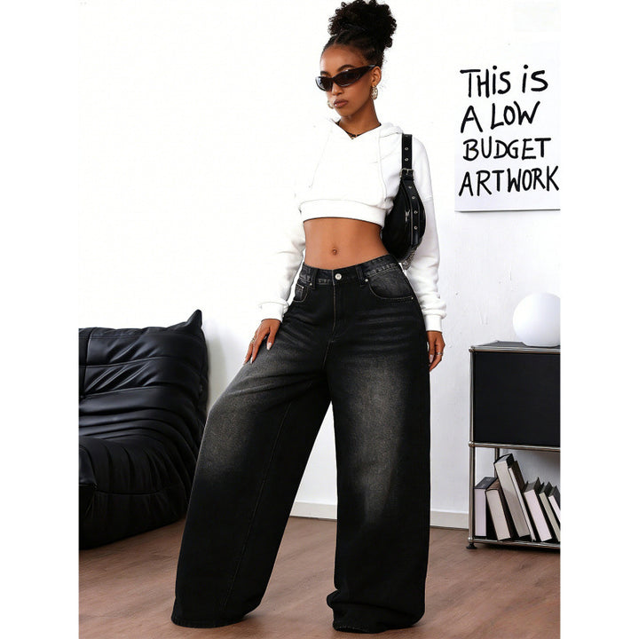 Dam Wide Jeans in Urban Style with Exclusive Design Mirla-Eva Jonsson