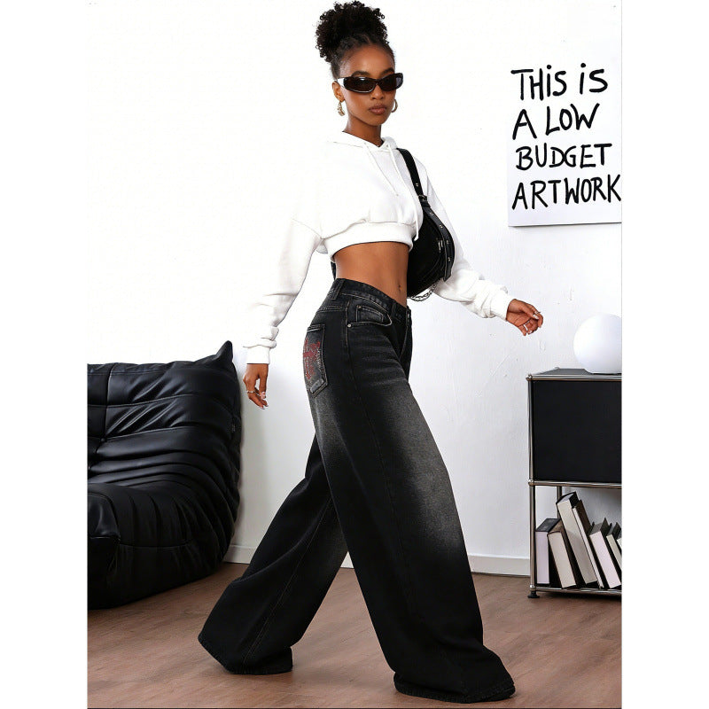 Dam Wide Jeans in Urban Style with Exclusive Design Mirla-Eva Jonsson