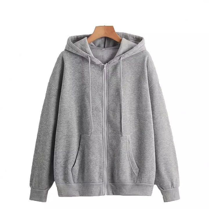 Dam Zip-Hoodie med lös passform och praktiska fickor Mirla-Eva Jonsson
