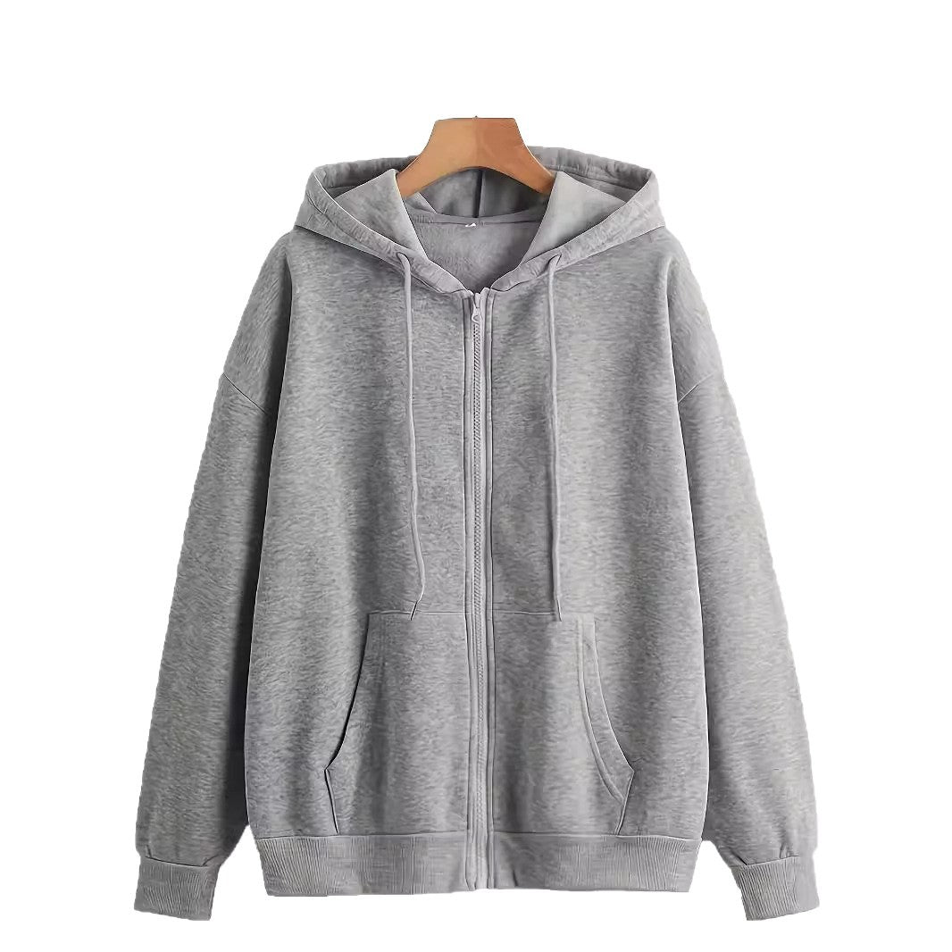 Dam Zip-Hoodie med lös passform och praktiska fickor Mirla-Eva Jonsson