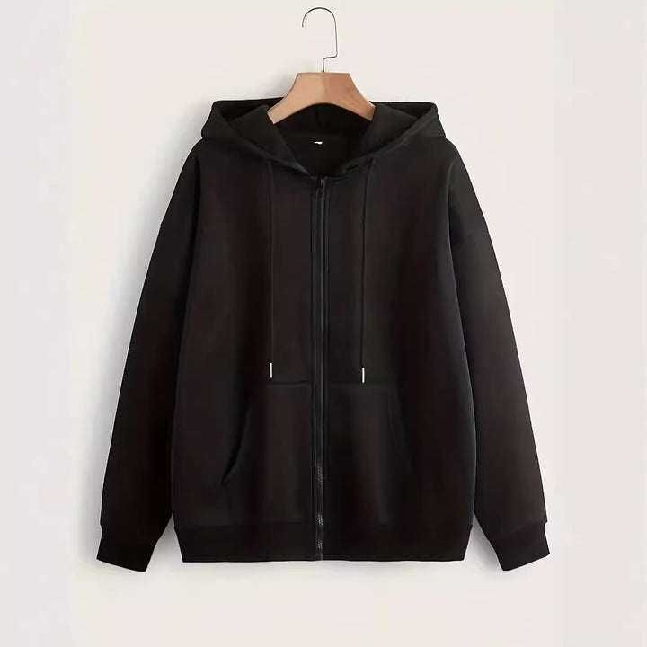 Dam Zip-Hoodie med lös passform och praktiska fickor Mirla-Eva Jonsson