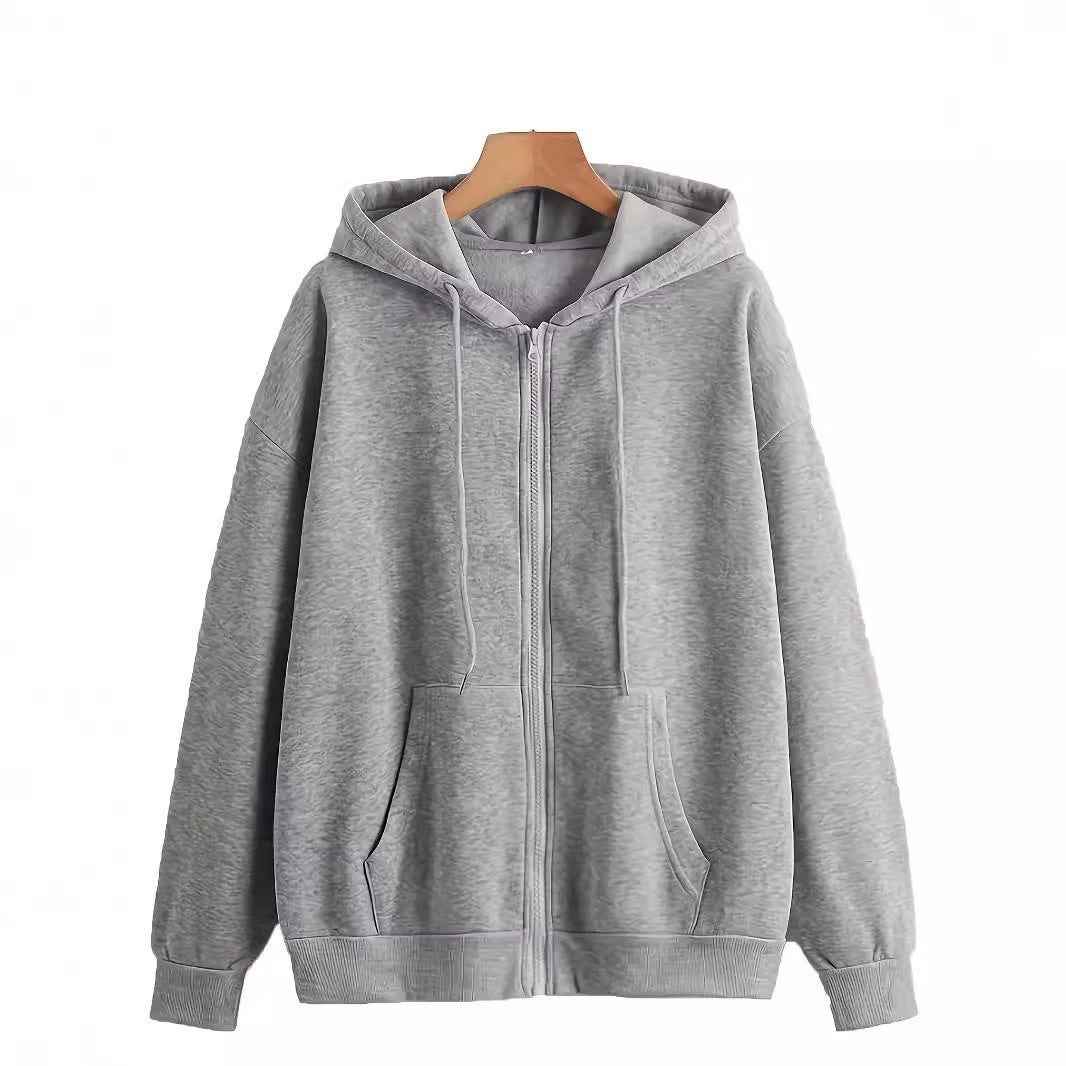 Dam Zip-Hoodie med lös passform och praktiska fickor Mirla-Eva Jonsson