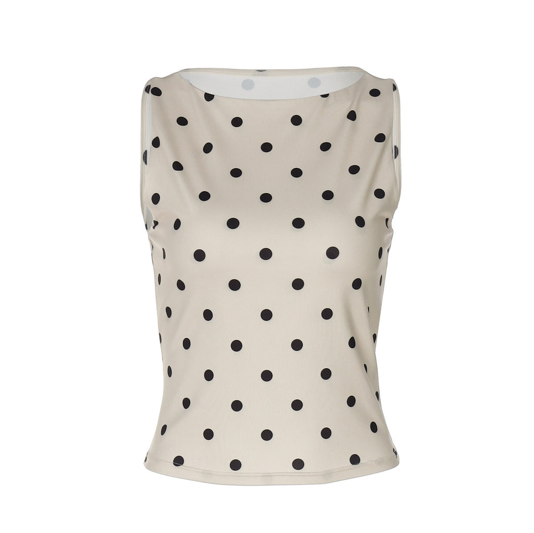 Dam ärmlös Polka-Dots Top Mirla-Eva Jonsson